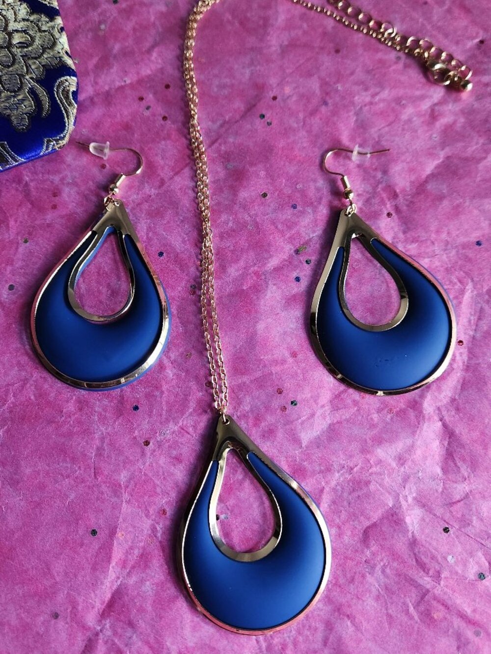 Tear Drop 3 pc Necklace Set.(Pick One Set) - Picture 2 of 2